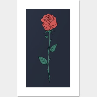 Red Rose Posters and Art